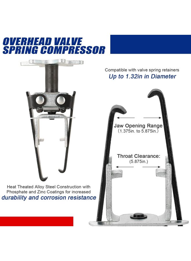 ضاغط زنبرك الصمام العلوي، أداة إزالة وإصلاح محرك السيارة العالمية للإزالة السريعة لنوابض الصمام - Image 2