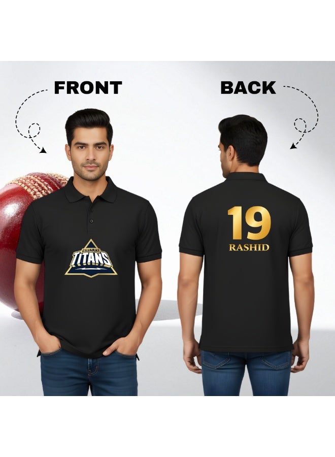 Gujarat Titans Men's Dry-Fit Collared Neck Cricket T-Shirt|Soft&Breathable Sportswear For Cricket Lovers|Ideal For Sports&Daily Wear - Image 3