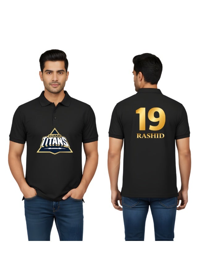 Gujarat Titans Men's Dry-Fit Collared Neck Cricket T-Shirt|Soft&Breathable Sportswear For Cricket Lovers|Ideal For Sports&Daily Wear - Image 1