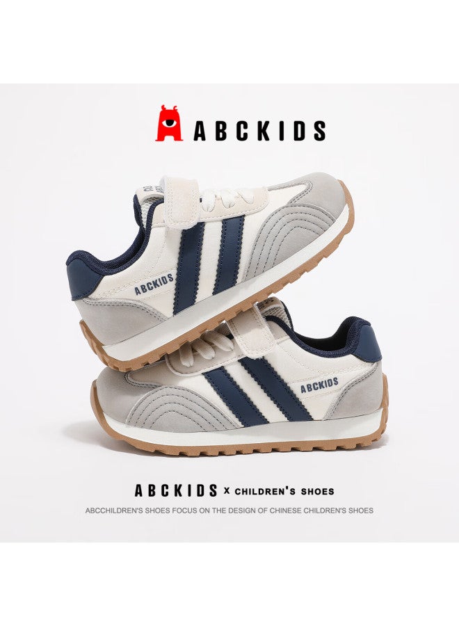 Abc Kids Children's Autumn Versatile Running Shoes Fashion Umbrella Fabric Casual Shoes Lightweight Comfortable Sports Shoes White/blue Gray Size 34 - Image 4