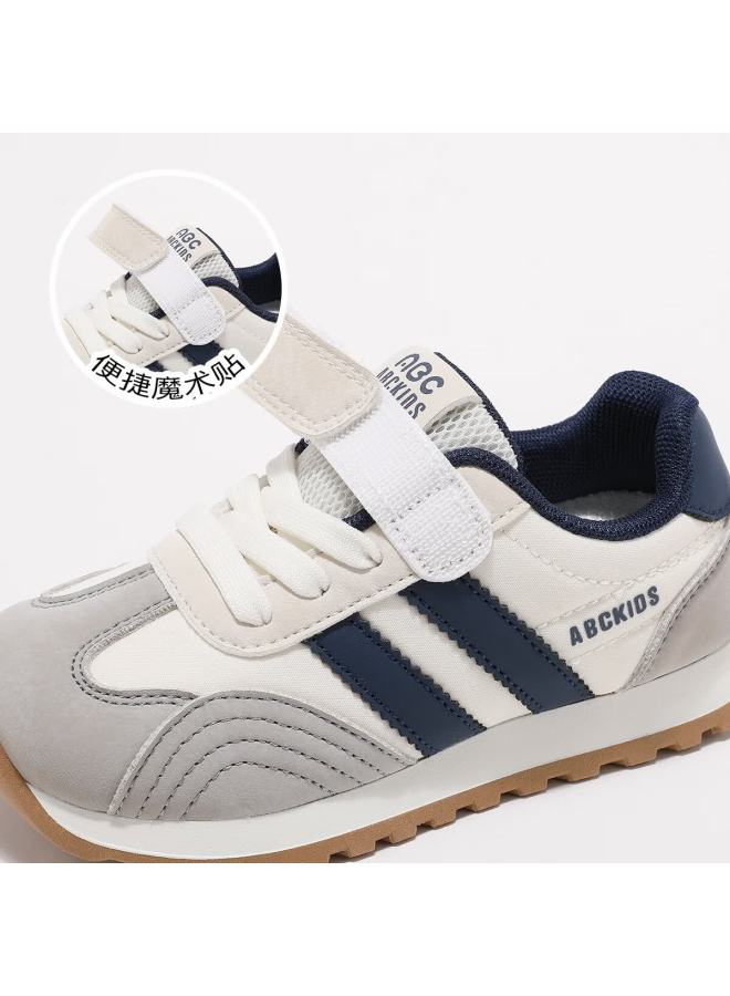 Abc Kids Children's Autumn Versatile Running Shoes Fashion Umbrella Fabric Casual Shoes Lightweight Comfortable Sports Shoes White/blue Gray Size 34 - Image 3