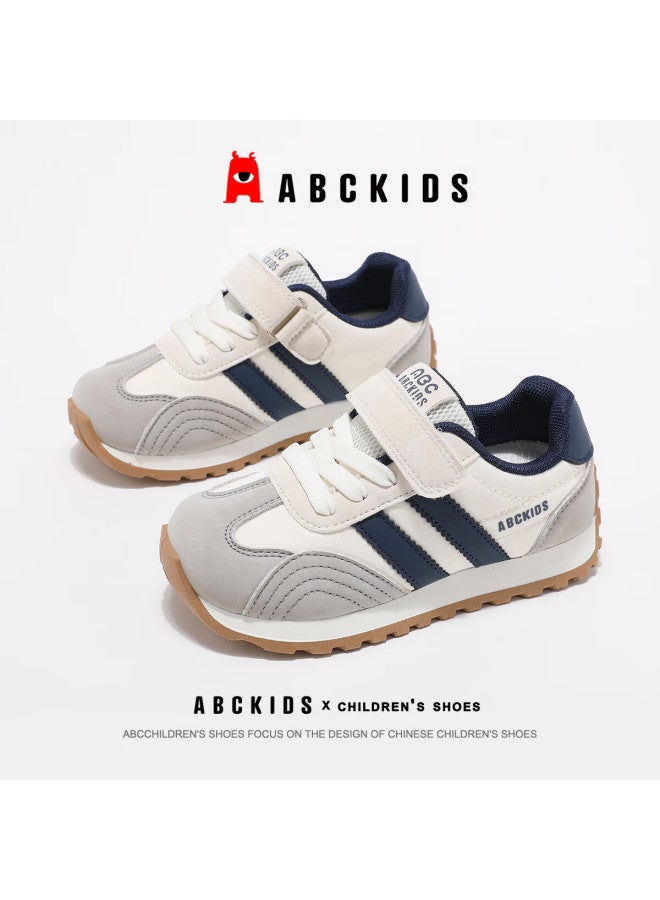 Abc Kids Children's Autumn Versatile Running Shoes Fashion Umbrella Fabric Casual Shoes Lightweight Comfortable Sports Shoes White/blue Gray Size 34 - Image 1