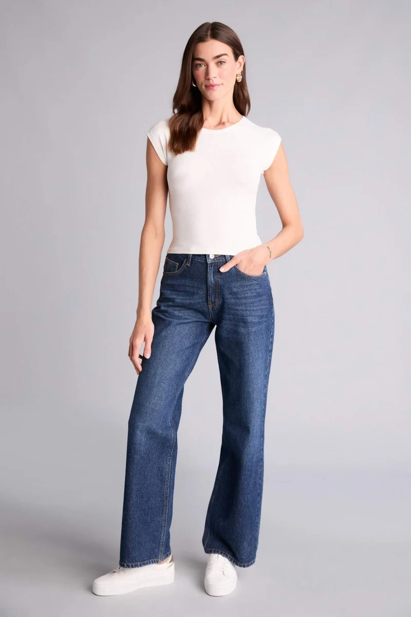 ديفاكتو Slim Fit Crew Neck Basic modal Short Sleeve T-Shirt