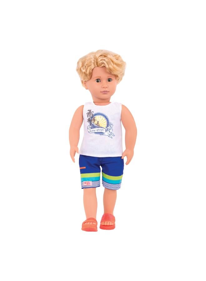 Our Generation 18-Inch Boy Doll With Bodyboard - Gabe - Image 2