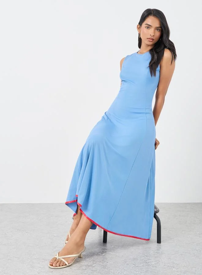 Take Two Take Two Textured Sleeveless Round Neck Maxi Dress