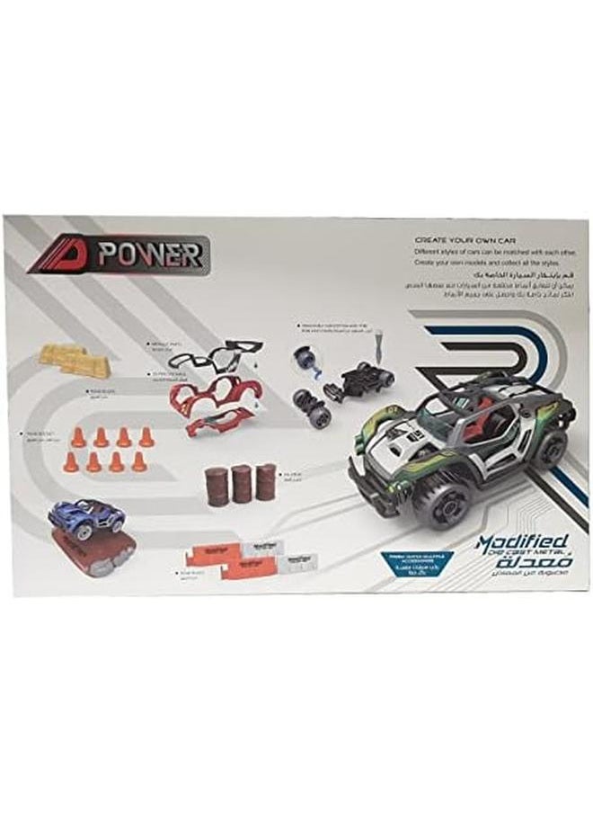 D-Power - Diy Modified Scale 1 32 Race Car Building Toy Kit For Kids 35 Pieces Multicolor - Image 1