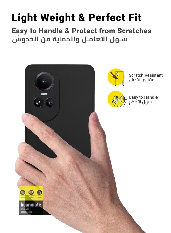 Stylish Silicone Case Cover For Oppo Reno 10 Pro Black