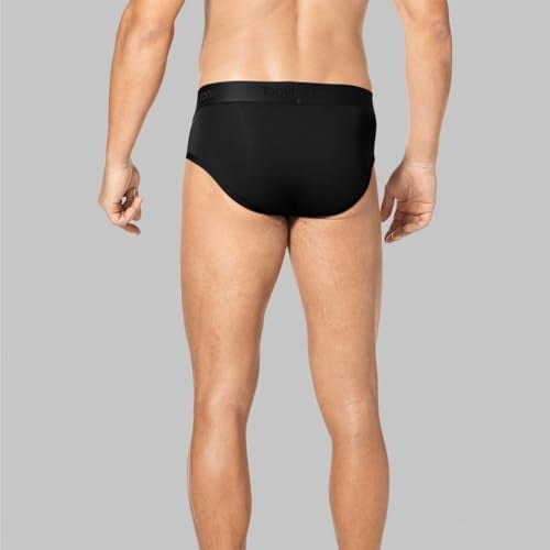 Tommy John Men's Second Skin Briefs, Lightweight No Ride-Up Comfortable Breathable Mens Underwear, Soft Moisture Wicking Tagless, Stretch Low Rise Men's Boxer Briefs, Black, XX-Large - Image 3