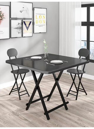 Portable Folding Table Kitchen Dining Table Camping Table Wooden Square Black Dining Table 80*80cm - pzsku/Z21E4B49B92C45CB0A62DZ/45/_/1730632499/89c0a6a1-a41b-45ff-9e93-028889d99ec4