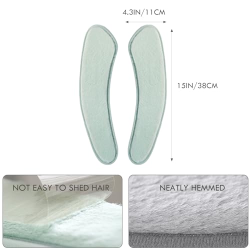 Iensen Thick and Warm Toilet Seat Cushion Cover - with Sticky Toilet Seat Cushion - Washable and Reusable Mat for Winter - Double Flap Separation, TPR Back Adhesive, Soft and Protective (Green) - Image 2
