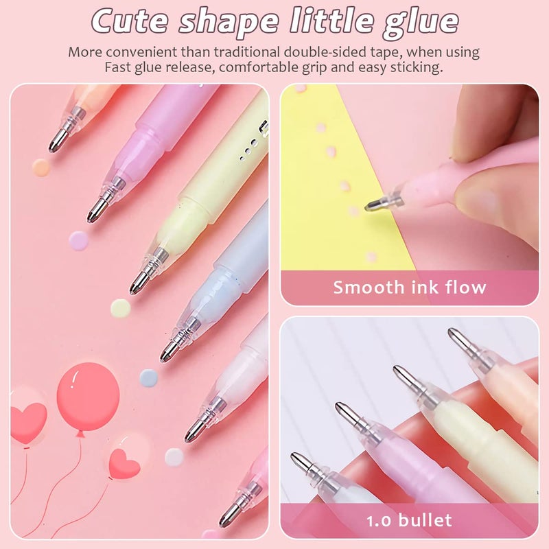 OneNine Quick Dry Glue Pen, 6Pcs Adhesive Glue Pens Crafting Fabric Glue Pen Set, Portable Glue Dispensing Pen For Scrapbook, Papercrafts, Handmade Stationery, Art Craft, Diy Foil-Stamping - Image 2