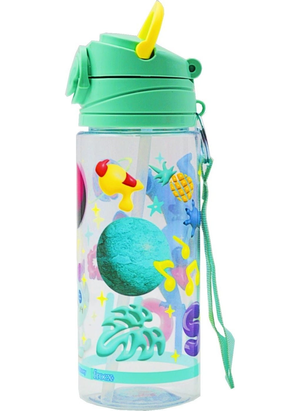 Licensed Plastic Bottle with Straw 500 ml Turquoise 42541 - pzsku/Z21E4C9508968C4C1AA0BZ/45/_/1725798107/bb818a4b-383d-402b-bb3f-2fa4a777d06a