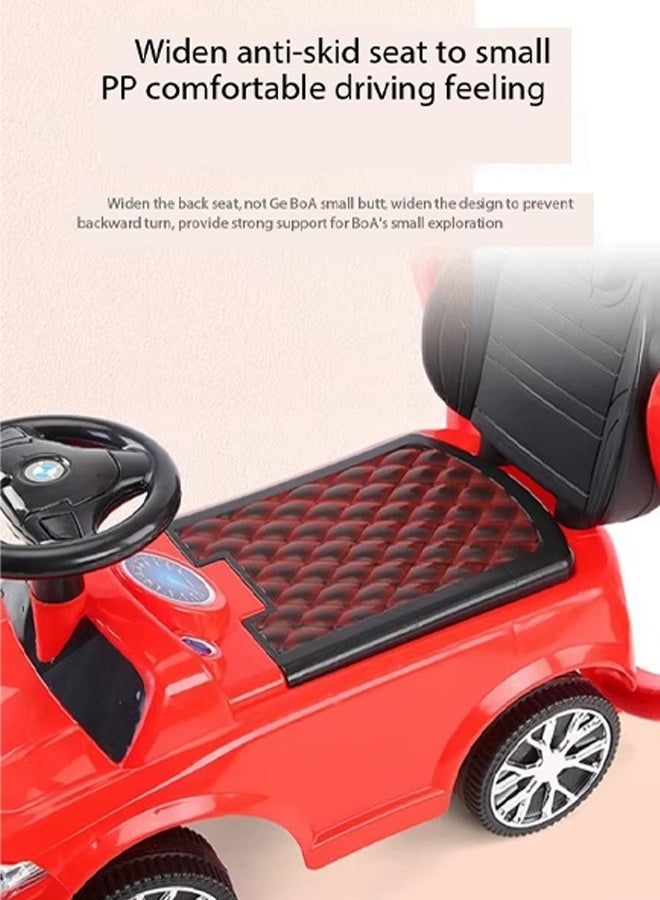 MG 2-in-1 Toddler Ride On Push Car with lights and music and Parent Handle Steering Control and Comfortable anti-skid Seat, Red - Image 2