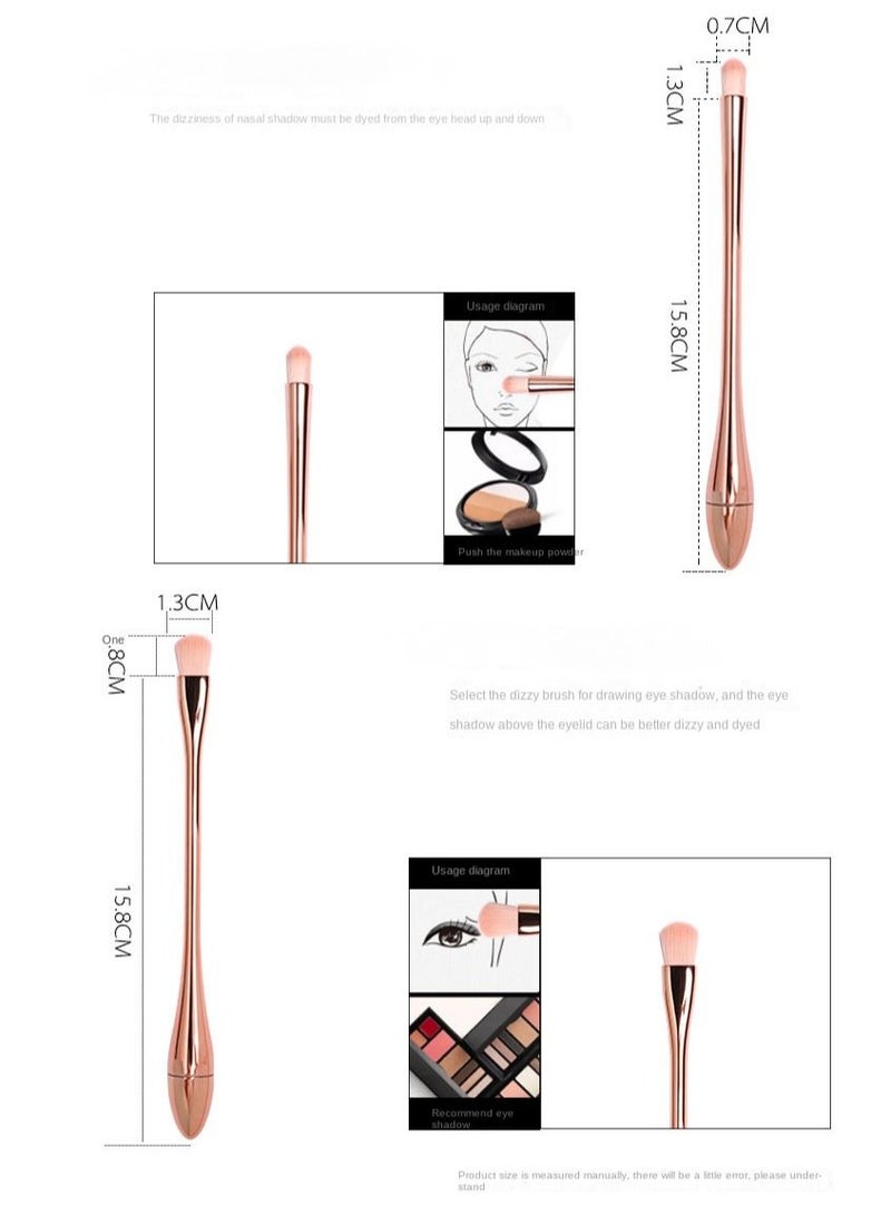 Rose Gold 10 Piece Slim Waist Makeup Brush Set with New Color Box - Image 5