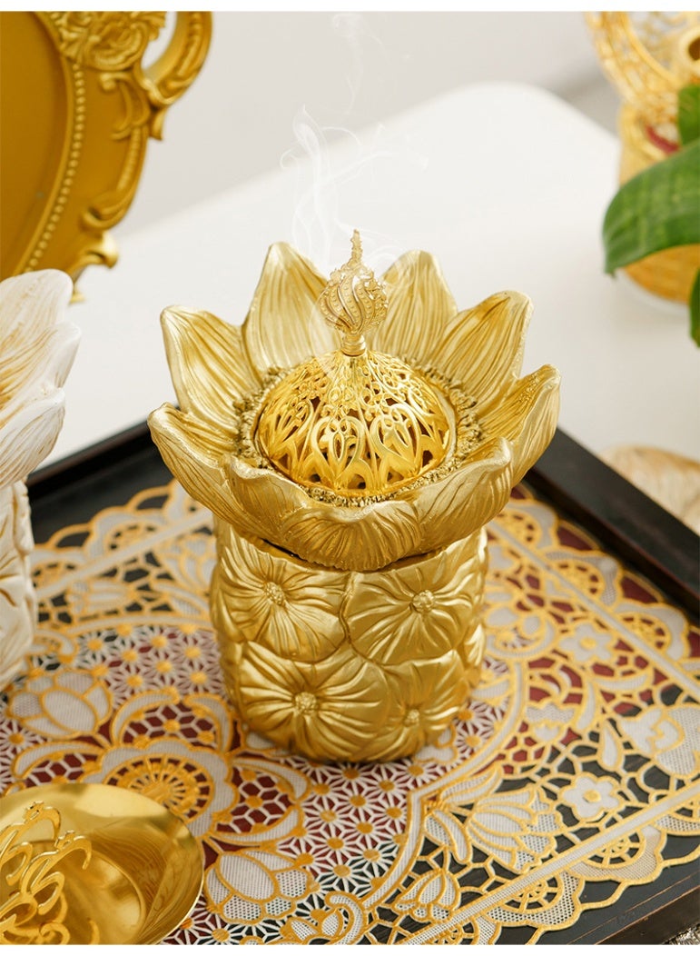 Hollow Patterned Iron Incense Burner - Image 1