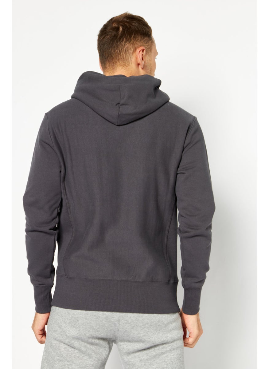 Champion Men Sportswear Fit Long Sleeves Training Hoodie, Grey  - Image 2