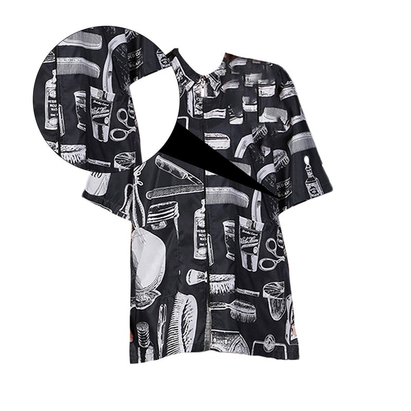 Hairdresser Uniform Stylish Hairdresser Work Clothes Durable Pocket Storage Home Hair Coloring Adults Fiber 1Pcs - Image 5