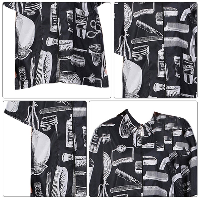 Hairdresser Uniform Stylish Hairdresser Work Clothes Durable Pocket Storage Home Hair Coloring Adults Fiber 1Pcs - Image 4