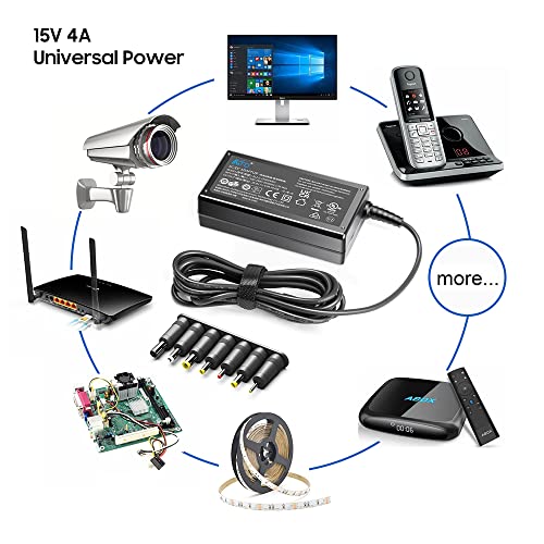 KFD 15V 4A Universal Power Supply for Neewer LUME Cube Right Light Power Cord Anker Soundcore Rave Mini A3390,BeoPlay A2 Sony SRS-XB3 Speaker Native Instruments NI Traktor Kontrol Charger Adapter - Image 2