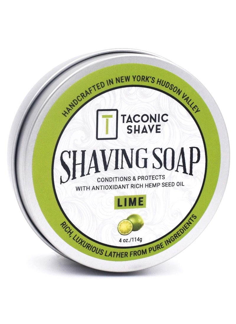 taconic shave Taconic Shave Barbershop Quality Shaving Soap for Men  Women with AntiOxidant Rich Seed Oils  Moisturizing Shaving Soap for All Skin Types Lime 