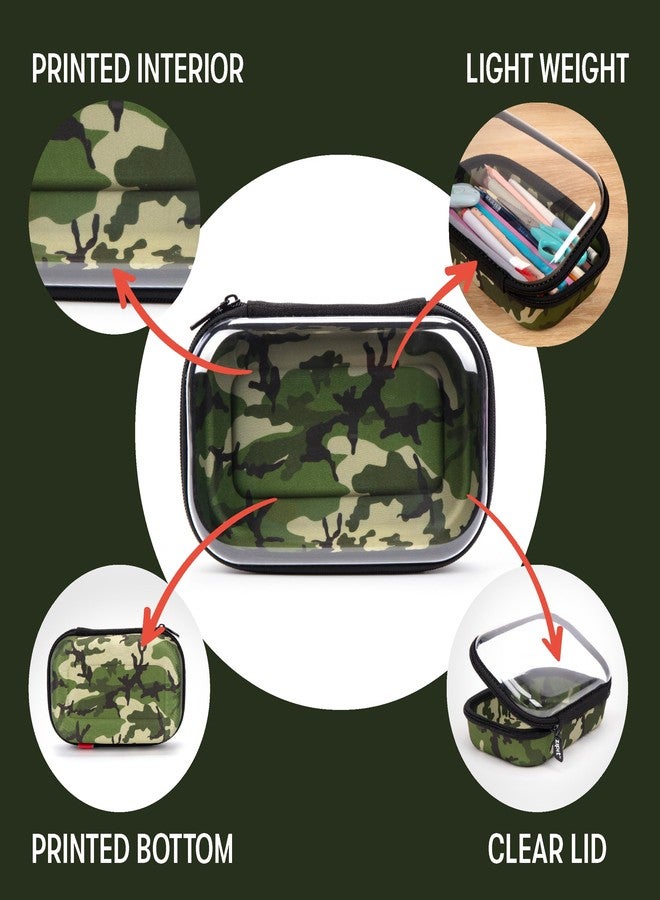 ZIPIT Clear Top Pencil Box for Boys | Camo Pencil Case for School | Organizer Pencil Bag | Large Capacity Pencil Pouch - Image 3