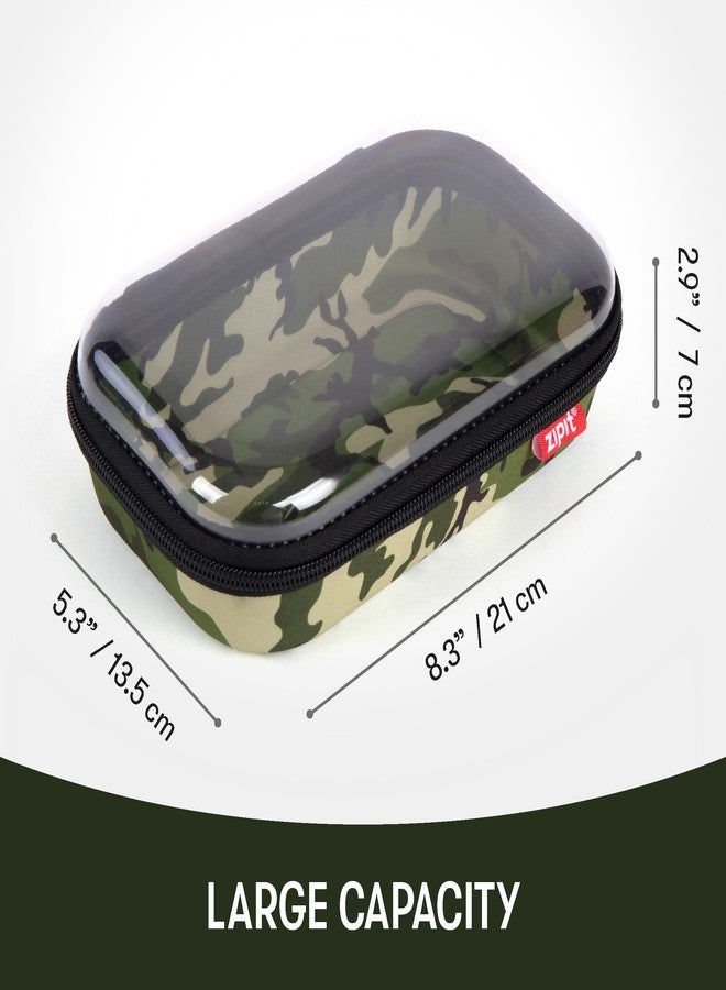 ZIPIT Clear Top Pencil Box for Boys | Camo Pencil Case for School | Organizer Pencil Bag | Large Capacity Pencil Pouch - Image 2