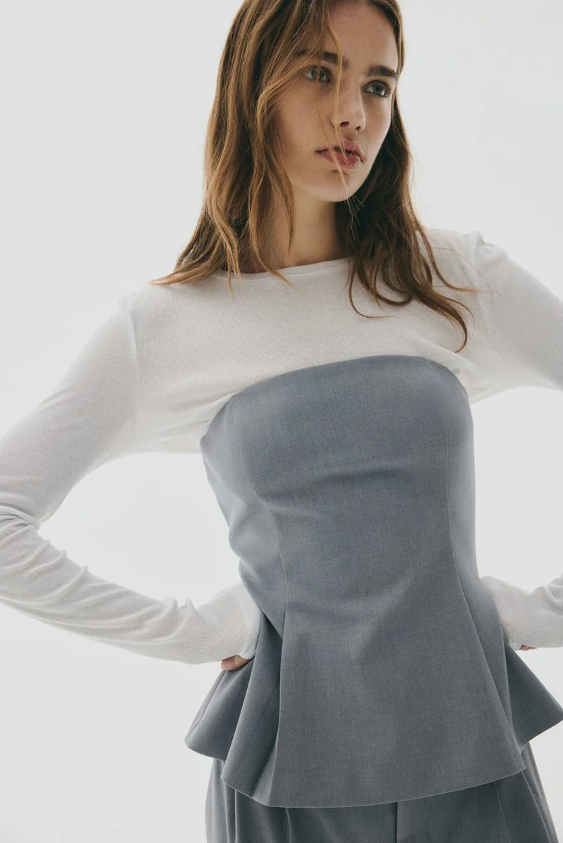 H&M Flared bustier top