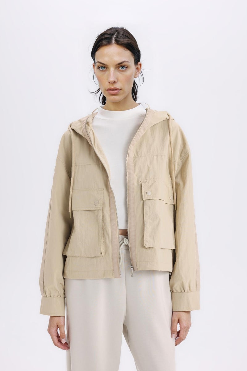 DeFacto Relax Fit Hooded Zipper Waterproof Jacket - Image 1