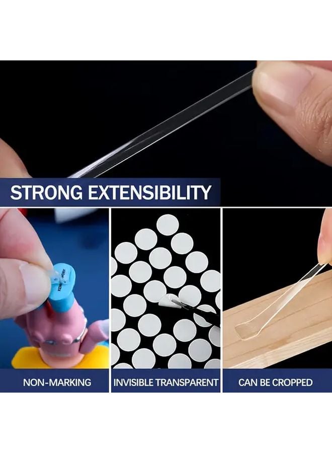 100 قطعة من نقاط المعجون اللاصقة القابلة للإزالة وإعادة الاستخدام ذات الوجهين مقاس 0.79 بوصة لديكور الجدران - Image 5