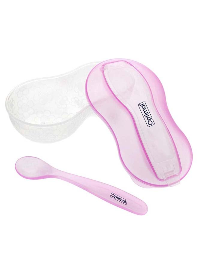 Optimal Grinding Feeding Bowl With Spoon, 4M+, Assorted - Image 2