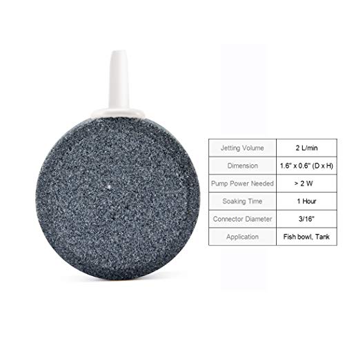 Wenshall 1.6 Inch Air Stone, Aquarium Air Stone, Air Stone for Fish Tank and Hydroponics Air Pump - Image 4