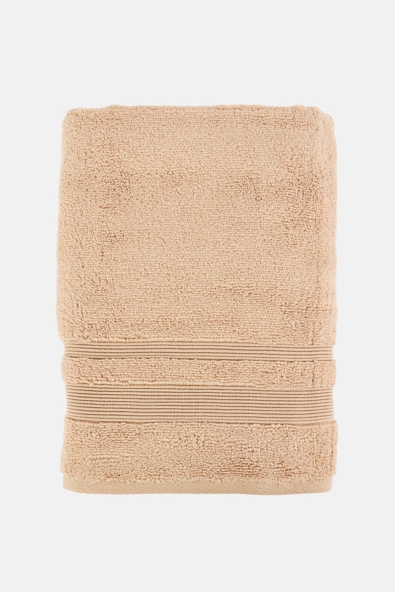 Kathy Ireland Zero Twist Cotton Bath Towel, Beige - Image 1