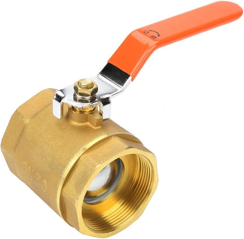 Walfront Brass Ball Valve 2-inch BSP DN50 Shut-off Valve with Lever Handle for Water, Oil, and Gas - Image 1