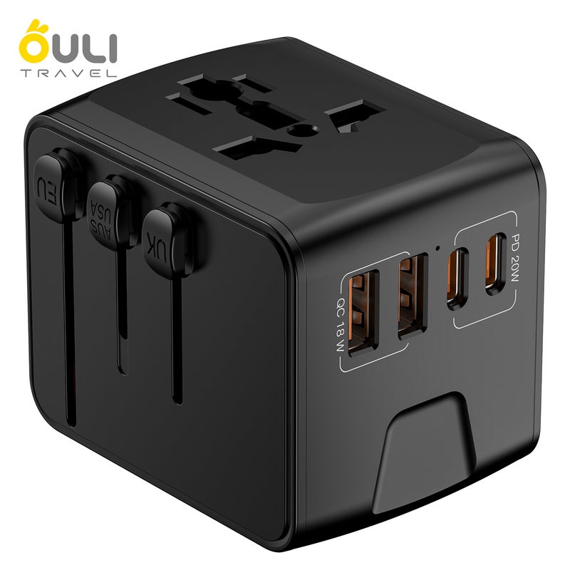 New Smart Recognition Output Converter Plug with 3 USB + TYPE-C for International Travel, Business, and Study Abroad