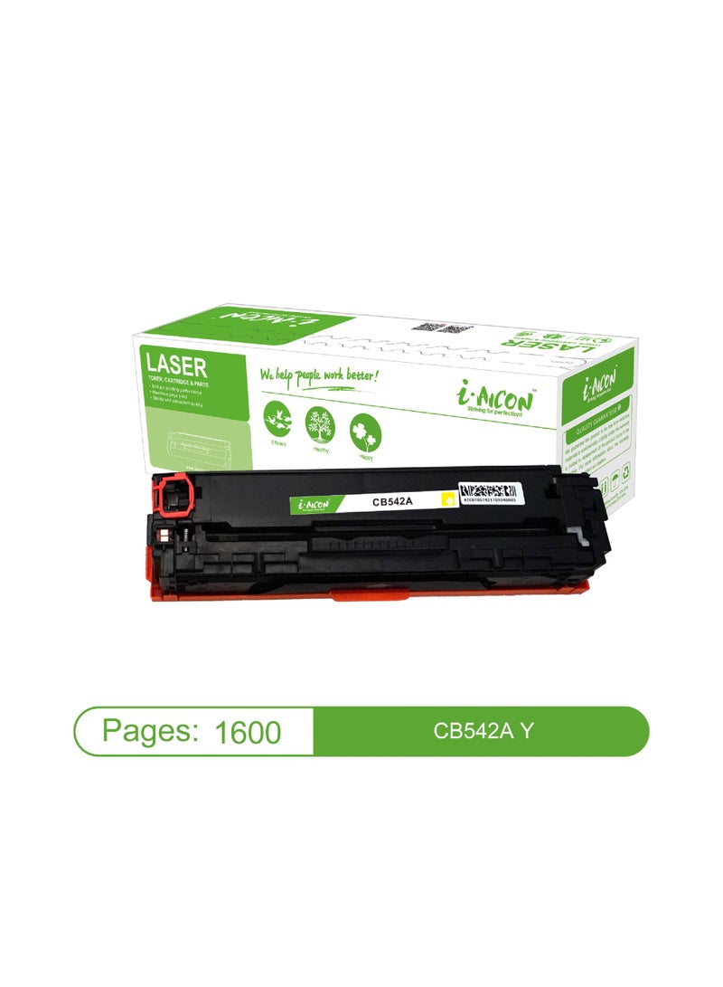 i-Aicon Compatible Laser Toner Yellow (HP CB542A | 125A / CE322A | 128A / CF212A | 131A / Canon 116/316/416/716/131/131/731) - Image 1