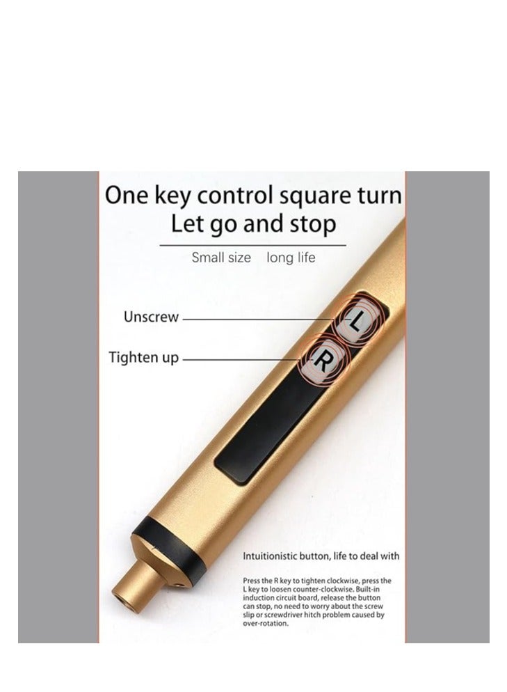 Cordless Electric Screwdriver Mini Home Screwdriver with Magnetic Tip Work Light USB Rechargeable for DIY - Image 5