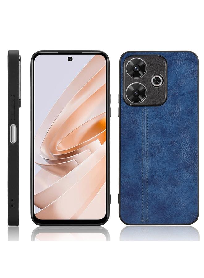 اس-توب جراب لهاتف Redmi 13 4G / Redmi Note 13R 5G غطاء خلفي بخياطة بنمط بقرة - Image 1