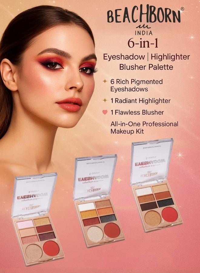 BEACHBORN INDIA Professional 8-Color Makeup Palette, Matte and Shimmer Eyeshadow, Highlighter, Blusher, All-in-One Beginner Friendly, Long Lasting, (BBI-02-08 SHADE NO.2, 12.6G) - Image 5