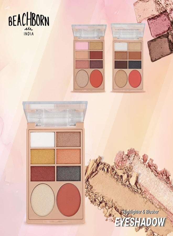BEACHBORN INDIA Professional 8-Color Makeup Palette, Matte and Shimmer Eyeshadow, Highlighter, Blusher, All-in-One Beginner Friendly, Long Lasting, (BBI-02-08 SHADE NO.2, 12.6G) - Image 3