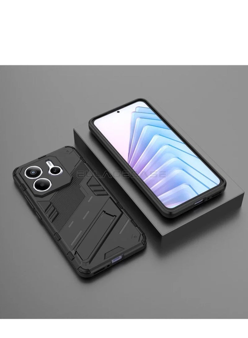 ELLAGECASE حافظة مضادة للصدمات لهاتف Xiaomi Redmi Note 14 5G، حماية معززة، قاعدة مغناطيسية مدمجة، حامل مريح، حماية قوية للكاميرا - Image 3