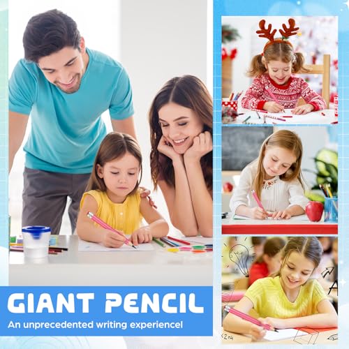 ywmigl 13 inch Wooden Jumbo Pencils for Prop Giant Big Novelty Wood Pencil with Eraser for Fun Decor, School Projects, Party Favors, and Unique Gifts (Pink) - Image 5