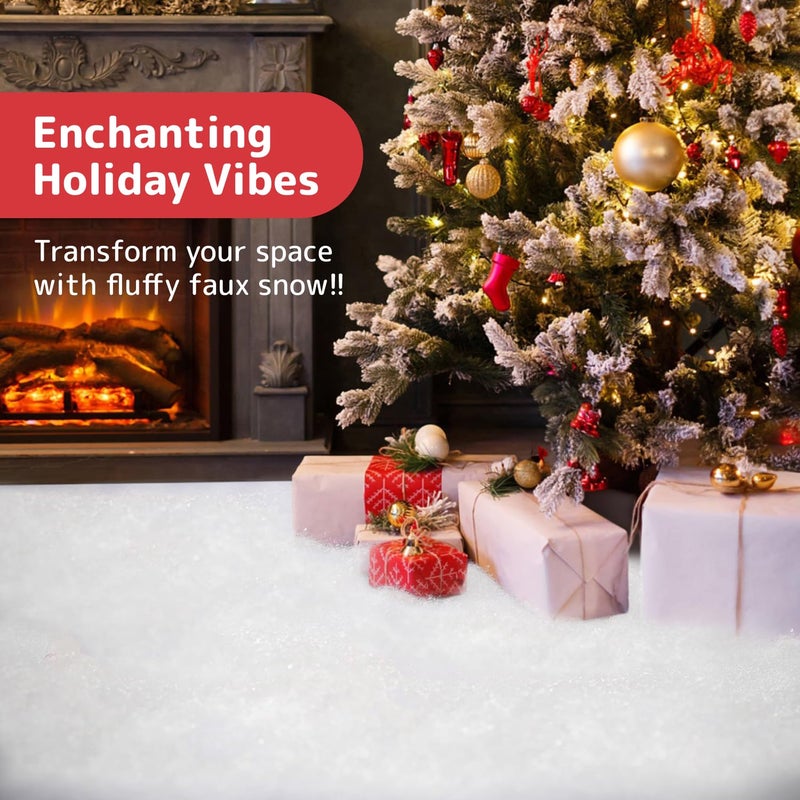 PREXTEX Artificial Snow Roll - 94"x31" Large Fake Snow Blanket for Christmas Decorations and Holiday Table Decor - White Winter Decor for Christmas Village - Xmas Party Cloud Backdrop Decoration - Image 2