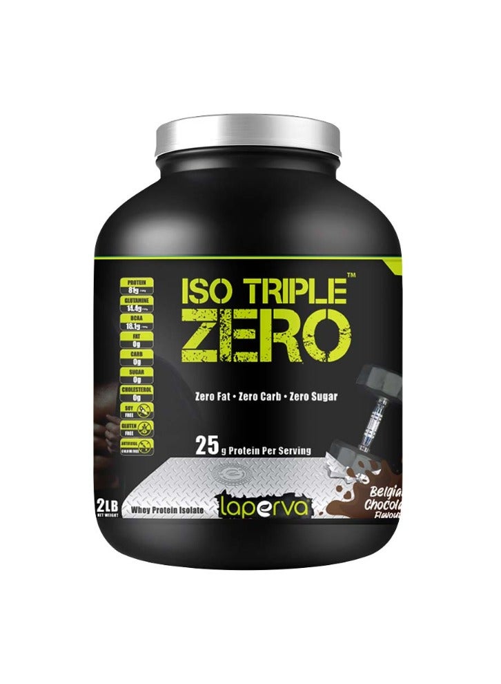Laperva بروتين عزل واي إيزو تريبل زيرو بنكهة الشوكولاتة البلجيكية 2Lb