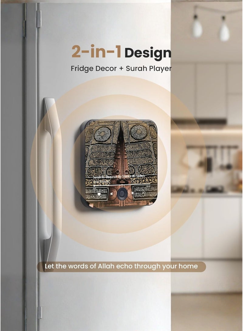 Sunshine Trade World Quran Magnet Speaker – Preloaded Full Quran , SD Card Audio Player with Islamic Recitations, Fridge Quran,  Portable Magnetic Design, USB-C Rechargeable, Touch Control | Ideal Ramadan & Eid Islamic Gift - Image 2