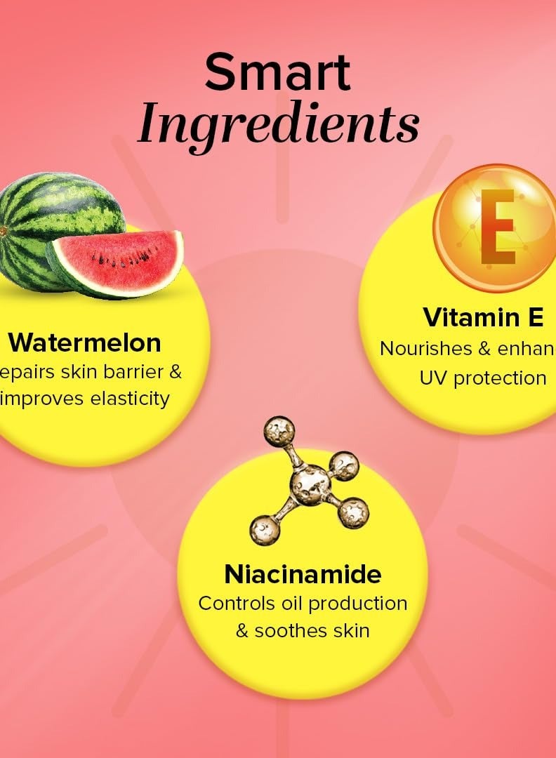 Khadi Natural Watermelon and Niacinamide Sunscreen Aqua Gel SPF 50 PA   Non oily formula   Lightweight  No white cast   100gm - Image 5