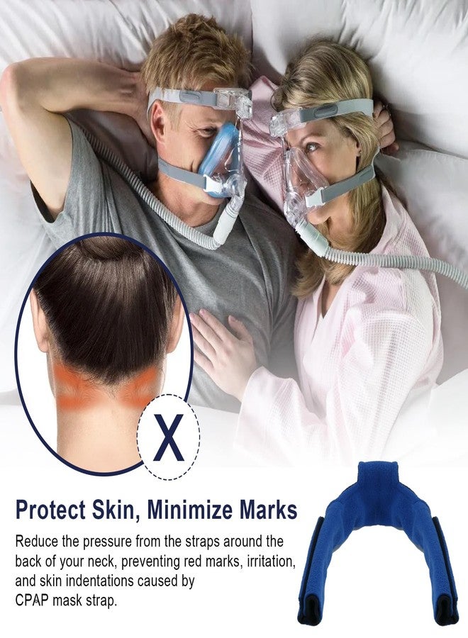 HWEIUA 2 Pack CPAP Neck Pad, Fleece CPAP Headgear Strap Covers Comfortable CPAP Neck Pad Cushion CPAP Mask Cushions, Universal and Washable CPAP Strap Cushions Reduces Straps Pressure and Red Marks - Image 3