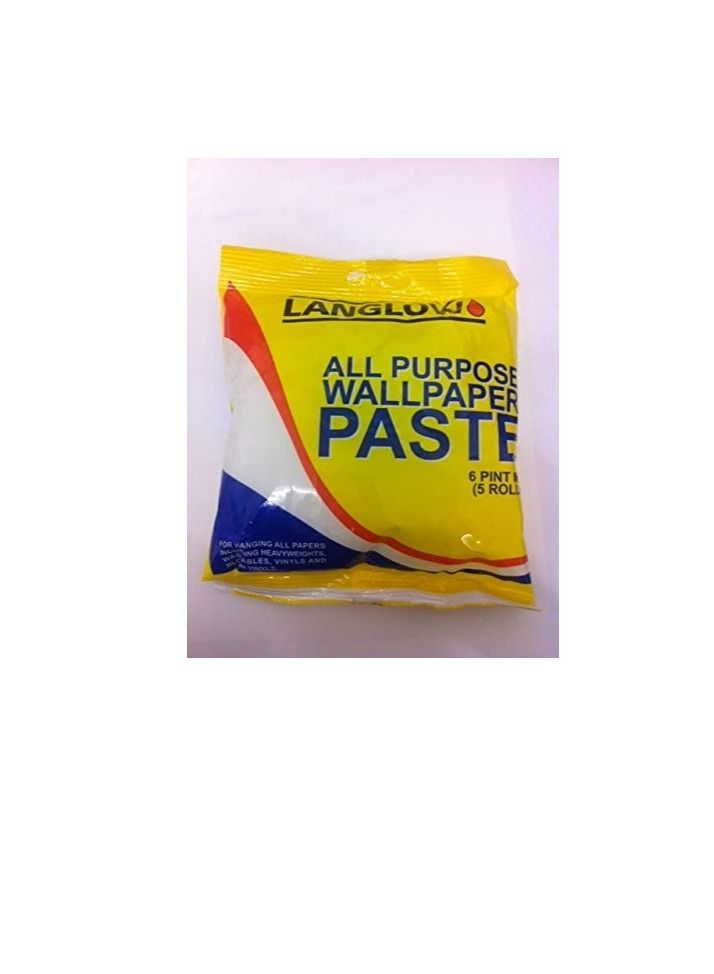 Langlow all purpose wallpaper paste 6 pints (5 rolls) for your wallpaper to be hung easy to hang - Image 1