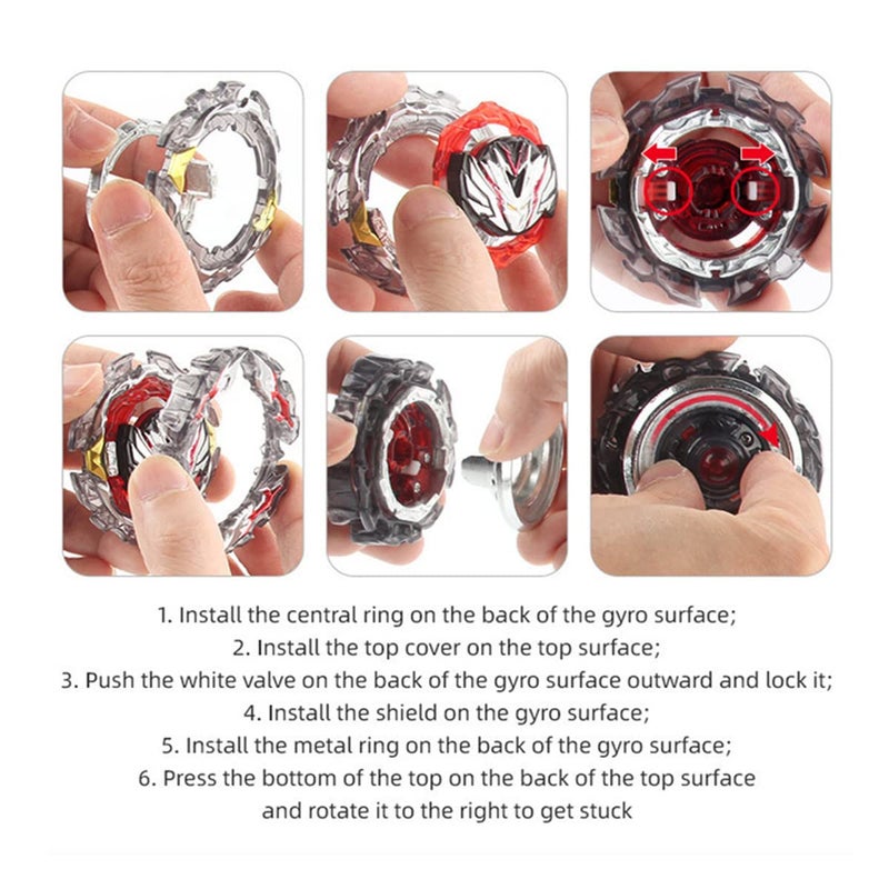 Esste Battling Tops Burst Superking B-195 Prominence Valkyrie.Ov.at'-0 Gyro Toys for Kids with Launcher - Image 5