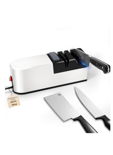 Electric Knife Sharpener, 5 in 1 Knife Sharpening System with Straight Blade, Professional Diamond Knife Sharpener for Rough Sharpening, Repair and Sharpening of Knives, Efficient Sharpening (TC1)