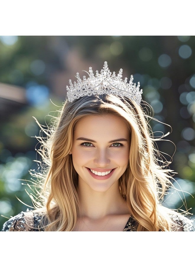 Kamirola Silver headbands for women Wedding Crystal Tiaras and Crowns for Women,Queen Crown,Rhinestone Princess Bridal Birthday Party Prom Halloween Quinceanera Pageant Christmas - Image 2